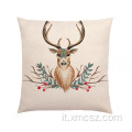 Tema newdeer carino in lino in cotone popolare cuscino